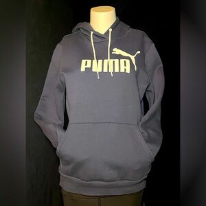 Puma hoodie with logo, new without tags, dark slate blue, size XS.